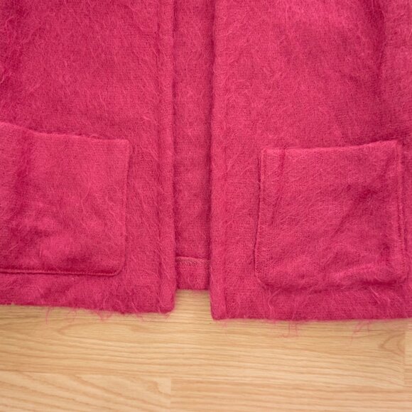 Andrew Stewart Vintage Mohair/Wool Open Front Vest, Made in Scotland, Pink - Picture 3 of 6